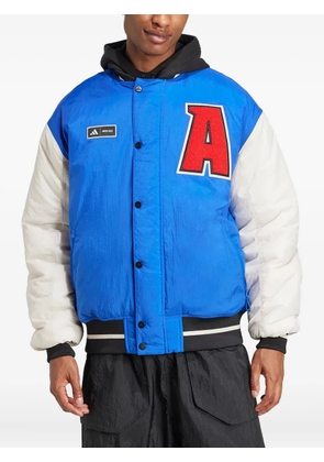 adidas press-stud fastening bomber jacket - Blue