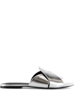 Notabene Fanny metallic slide sandals - Silver