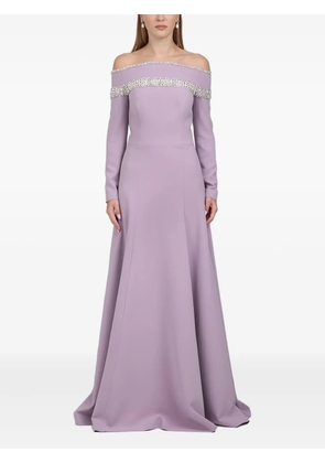 Dina Melwani embellished off-shoulder maxi dress - Pink