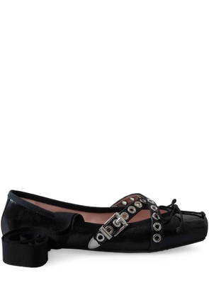 Pretty Ballerinas leather ballerina shoes - Black