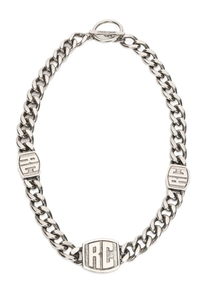 Roberto Cavalli monogram chain necklace - Silver
