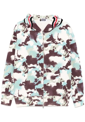 A BATHING APE® printed hoodie - White