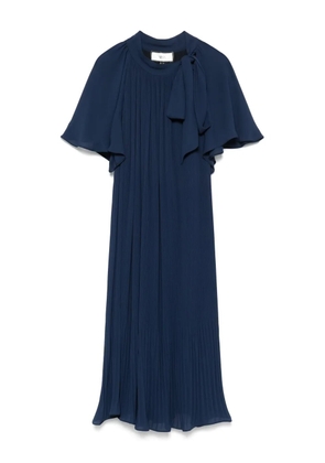 NISSA plissé midi dress - Blue
