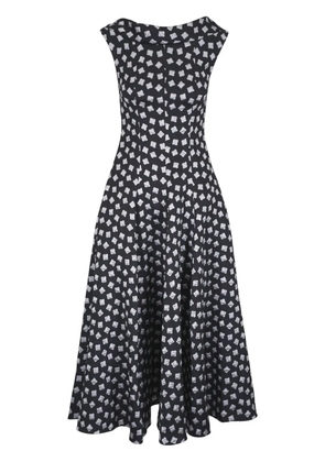 Talbot Runhof geometric-print dress - Black