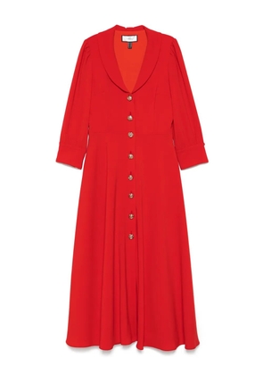 NISSA button-down midi dress - Red