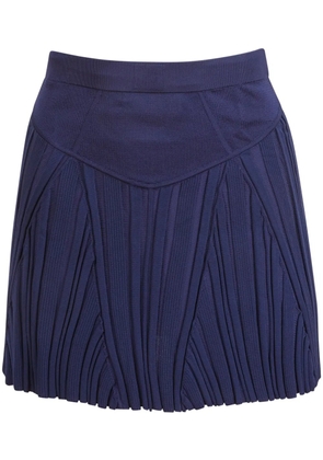Fleur Du Mal ribbed mini skirt - Blue