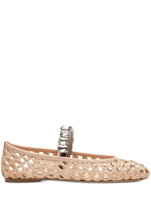 Casadei Versilia crystal-embellished ballet flats - Pink