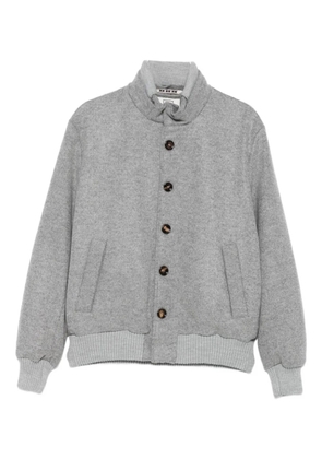 Kired cashmere single-breasted coat - Grey