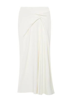 Another Tomorrow asymmetrical twist skirt - White