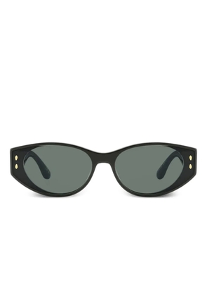 Isabel Marant Eyewear oval-frame studded sunglasses - Black