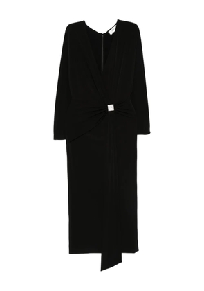 NISSA crystal-embellishment midi dress - Black