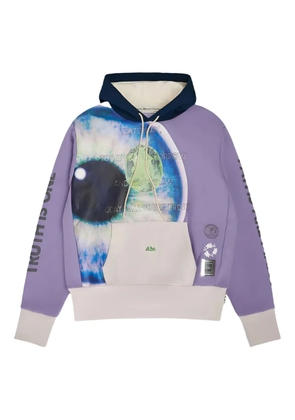 Advisory Board Crystals Birthstone August eye-print pullover hoodie - Purple