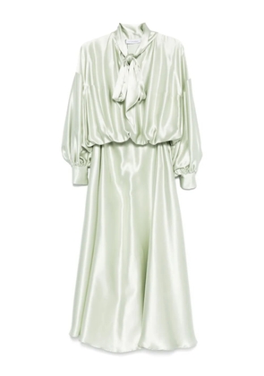 Viktor & Rolf pussy-bow maxi dress - Green