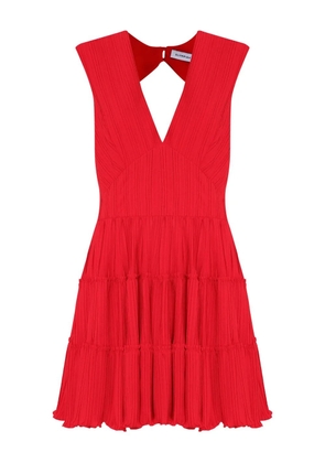 Olympiah pleated skater dress - Red
