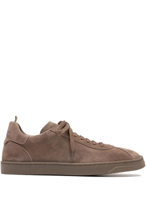 Officine Creative Karma lace-up suede sneakers - Brown