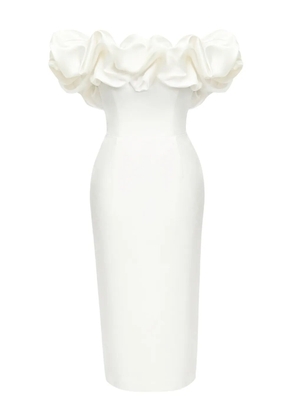 POST MERIDIEM Meringue midi dress - White