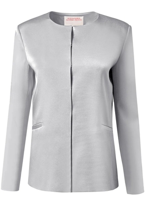 Alejandra Alonso Rojas satin fitted jacket - Silver