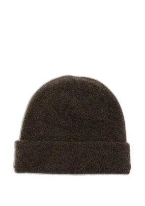 Isabel Benenato folded-cuff beanie hat - Brown