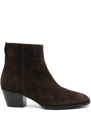 Evaluna 50mm suede zip-fastening ankle boots - Brown