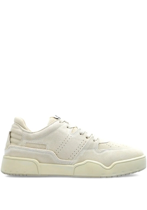 MARANT padded-collar suede sneakers - Neutrals