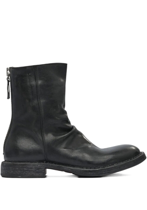 Moma zip-detail slouch ankle boots - Black