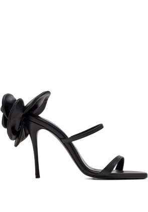 Magda Butrym 105mm flower-appliqué sandals - Black