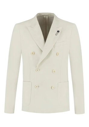 Lardini double-breasted patch-pocket blazer - Neutrals