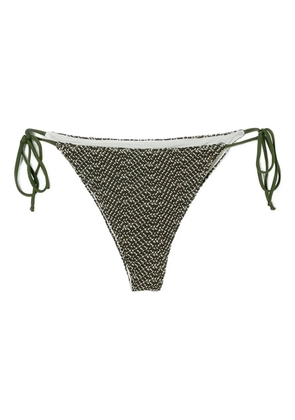 MC2 Saint Barth textured tie-side bikini bottom - Green