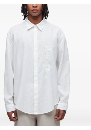 Osklen embroidered linen shirt - White