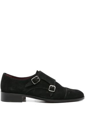 SOMMET double-buckle suede monk shoes - Black