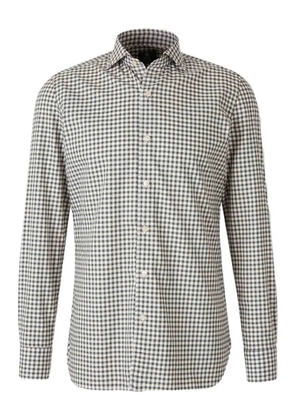 Luigi Borrelli checked classic collar shirt - Green