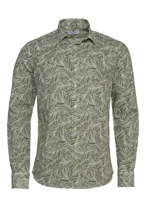 LOJA DAS MEIAS leaf-print shirt - Green