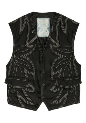 Bally topstitched-motif gilet - Black