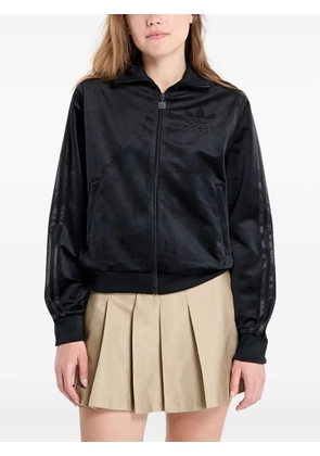 adidas velvet zip-up track jacket - Black