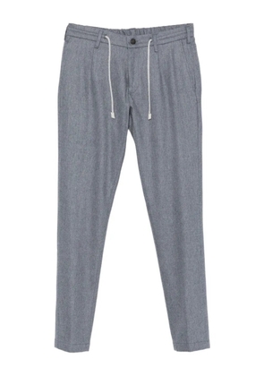 Eleventy cuffed drawstring tapered trousers - Blue