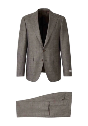 Canali checked suit - Brown