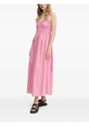BOSS gathered-bodice midi dress - Pink