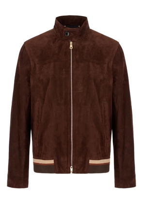 Paul Smith suede zip-fastening jacket - Brown