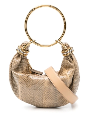 Chloé Eyewear embellished watersnake shoulder bag - Neutrals