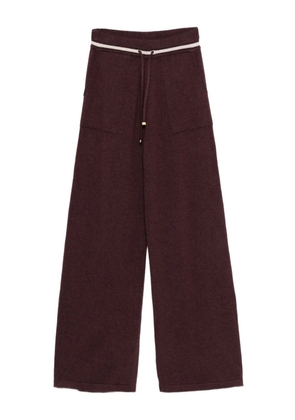 Eleventy ribbed drawstring trousers - Red