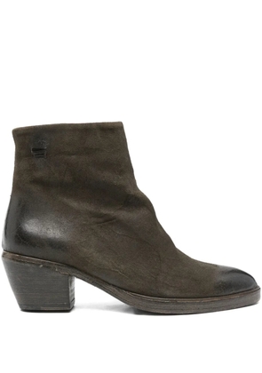 The Last Conspiracy zip-detail suede boots - Green