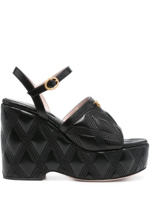 Valentino Garavani 115mm VLogo Signature quilted sandals - Black