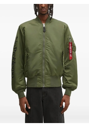 NO PROBLEMO zip-fastening bomber jacket - Green