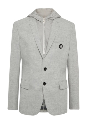 Billionaire hooded buttoned blazer - Grey