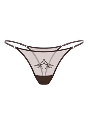 Zhilyova Tribal Gravity G-string - Brown