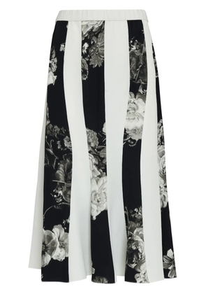 Gloria Coelho English Garden midi skirt - White