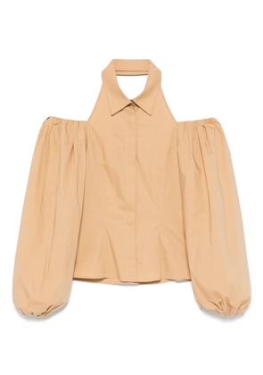 mvp wardrobe off-shoulder shirt - Brown