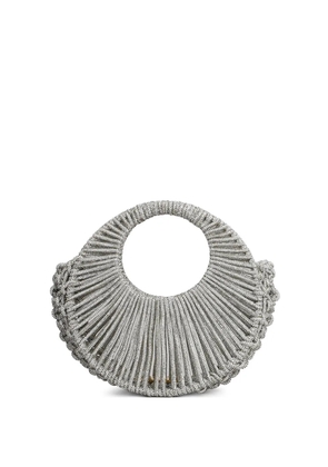 Hibourama pleated circular handbag - Silver
