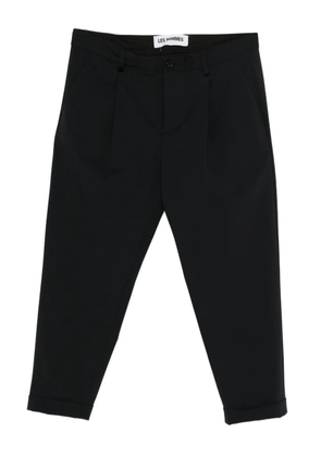 LES HOMMES logo-plaque trousers - Black