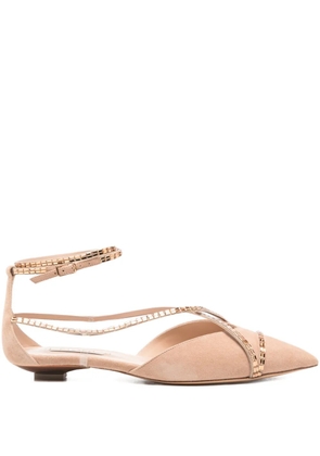 Casadei pointed-toe flat pumps - Neutrals